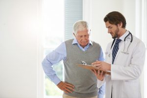 patient discussing with doctor 